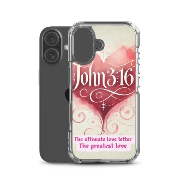 The greatest love Christian theme Clear Case for iPhone® 16 - Image 5