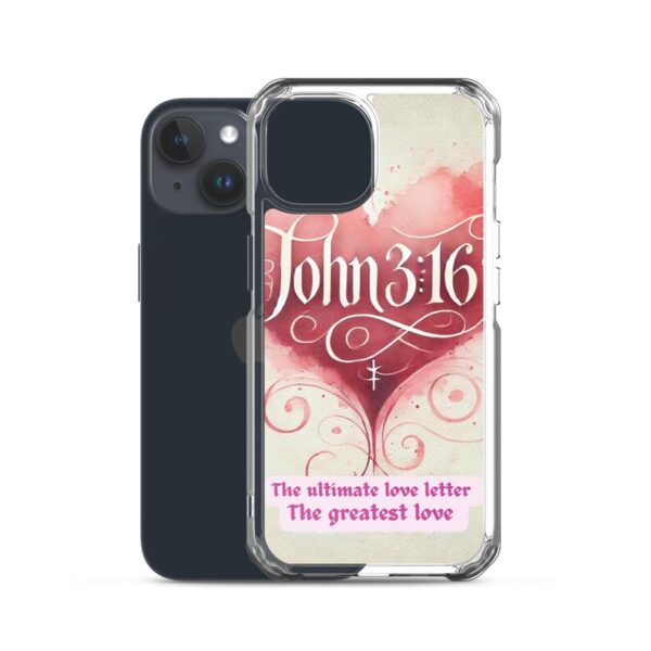 The greatest love Christian theme Clear Case for iPhone® 15 - Image 6